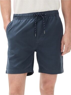 Faherty Men’s Size S Navy Blue Nights  Flat Front Essential Drawstring 6” Shorts